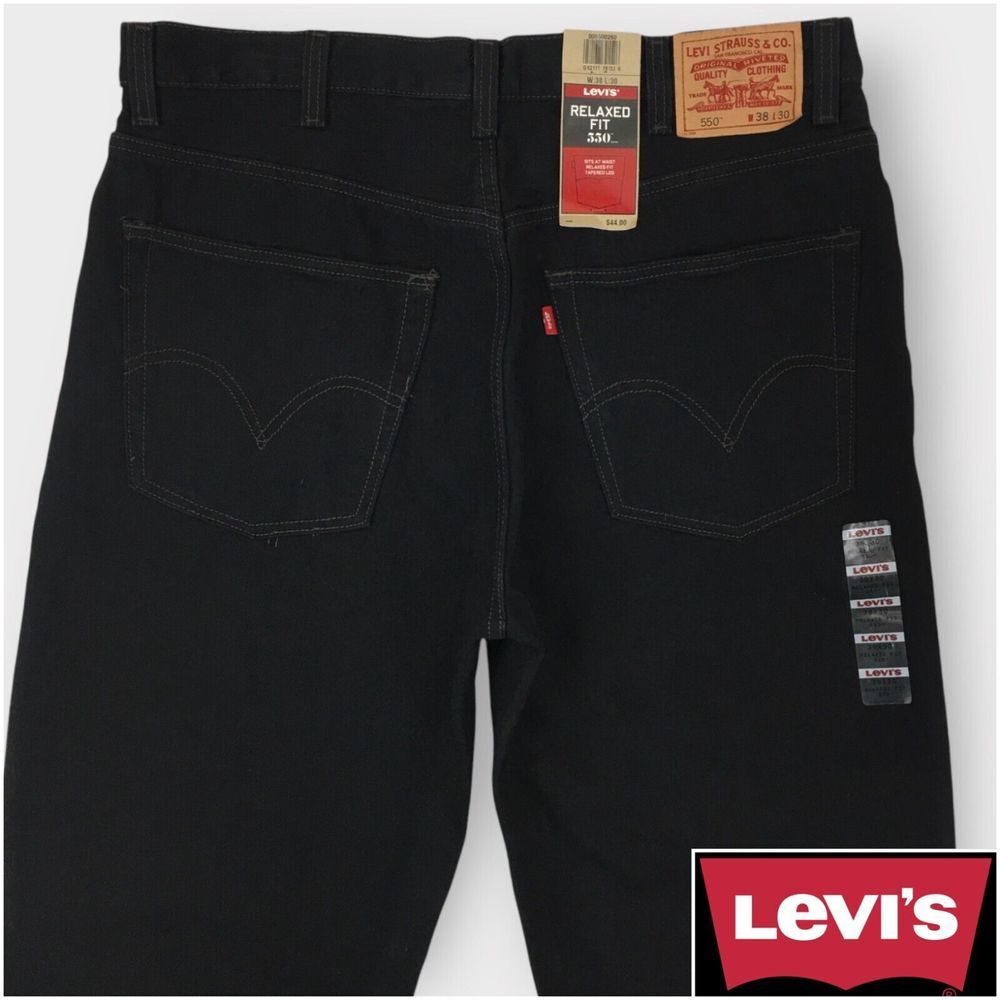 NEW! 2008 Levis 550 Jeans Mens Size 38x30 Relaxed Fit Tapered Leg Baggy Wide Y2K